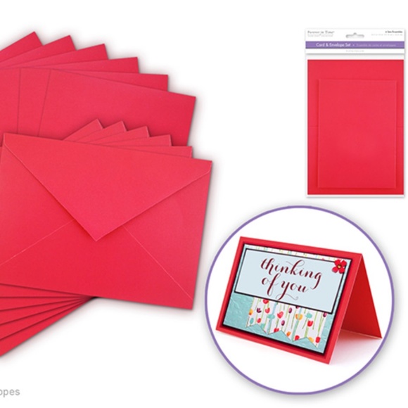 6 Blank Cards + 6 Envelopes A6 Red 4.5"x6" Inches - Picture 1 of 4